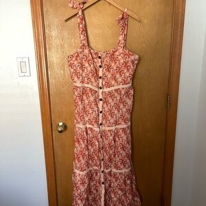 Spartina 449 Coral Floral Maxi Dress